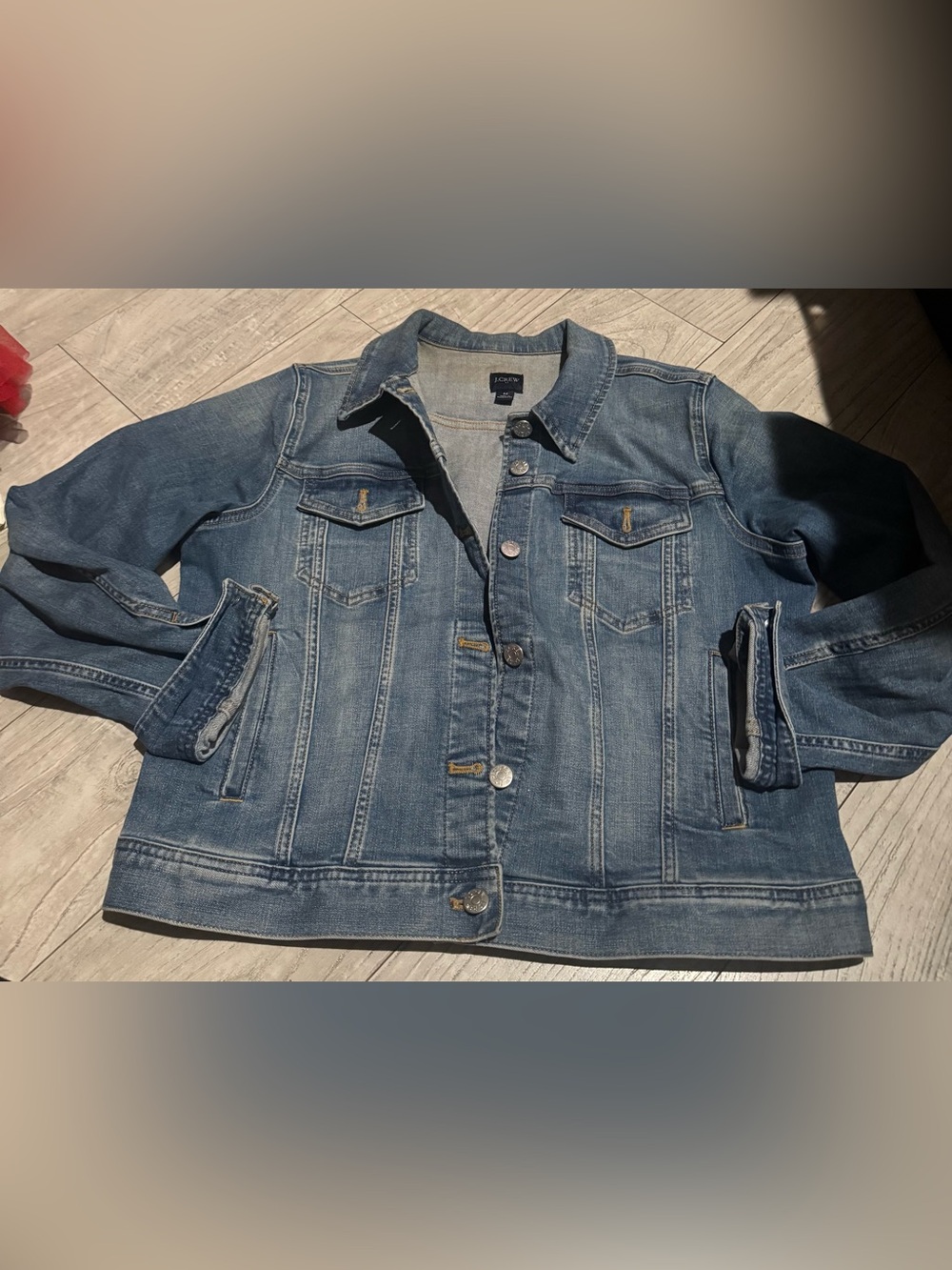 J. Crew Men's Medium Wash Blue Denim Jacket